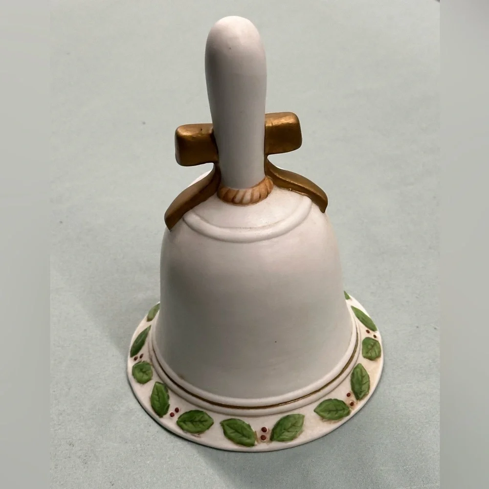 Beautiful white porcelain Santa bell